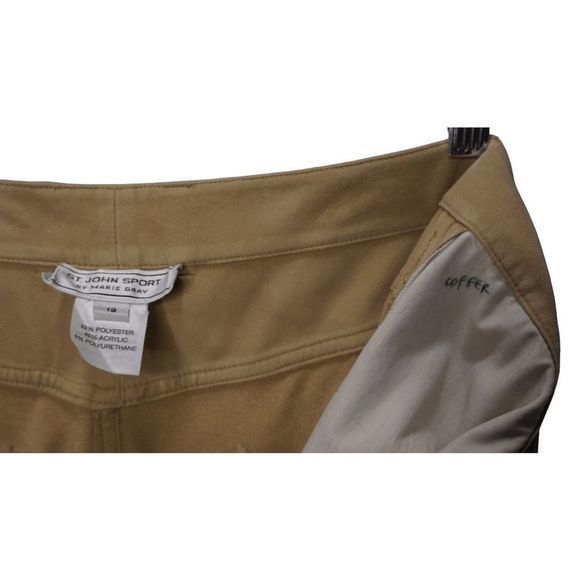 Women's Tan Suede Wide Leg‎ Dress Pants FA 05 GRP 1- Size 12 - Picture 7 of 9